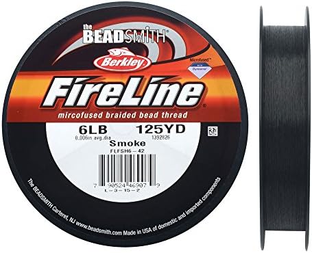 Ракита Бисерная конец Fireline, тест 6 килограма, а дебелината на 0,008 инча, 125 метра, Опушен-сив