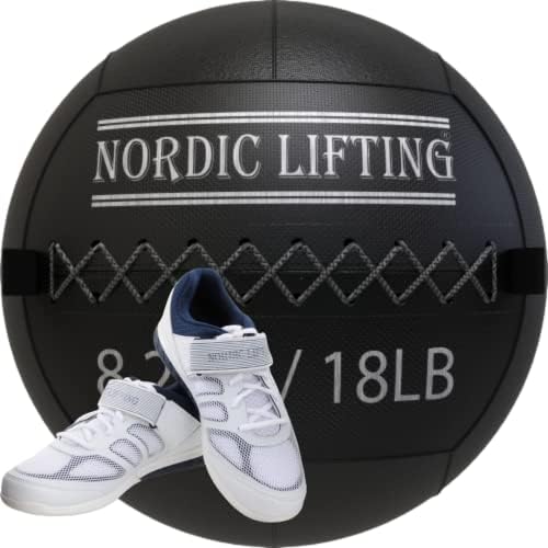 Nordic Lifting Wall Ball с тегло 18 кг, в комплект с Обувки Venja, Размер на 11 - Бял