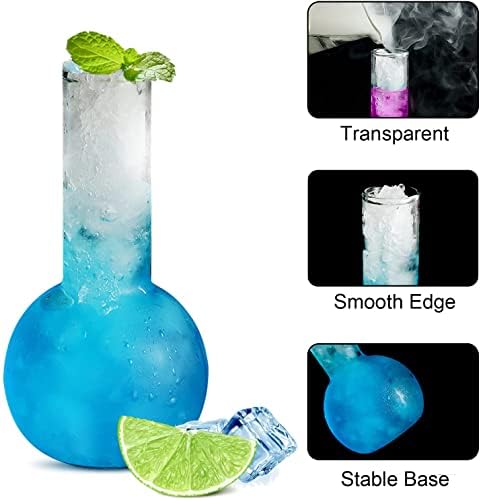 INFTYLE Творчески Комплект Чаши за коктейли от 2-14 грама, Дистиллирующая Колба, Прозрачно Стъкло за Коктейл,