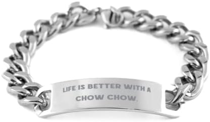 Вдъхновяващи идеи за Подаръци за кучета чау-чау, С чау-чау животът става по-добре, Кубински Гривна-верига за