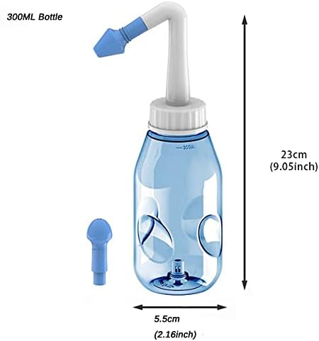 Neti Pot 300 МЛ, Бутилка за Промиване на носа, за промиване на Синусите, Система за Напояване на носа Navage, препарат