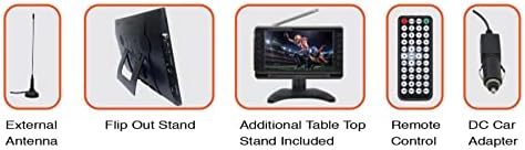 Преносим 14,1-инчов телевизор и цифров мултимедиен плейър Naxa NT-1400 с Вграден ATSC тунер за наземна HD-телевизия, поддръжка