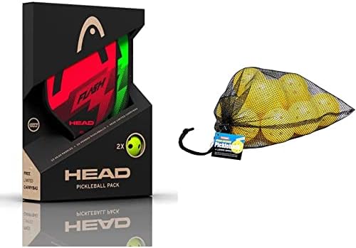 Комплект за пиклбола Head Flash Pickleball Pack - 2 Одобрени плешка, 2 Улични топка, Чанта за пренасяне.