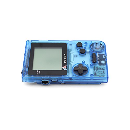 Преносима игрова конзола Gameboy за момчета обем 2,45 GB с черно-бял екран, прозрачно синьо