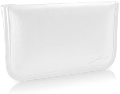 Калъф BoxWave, който е Съвместим с Xiaomi Mi Note Pro (Case by BoxWave) - Луксозни Кожена чанта-месинджър, чанта-плик от изкуствена кожа за Xiaomi Mi Note Pro - Цвят слонова кост, Бял