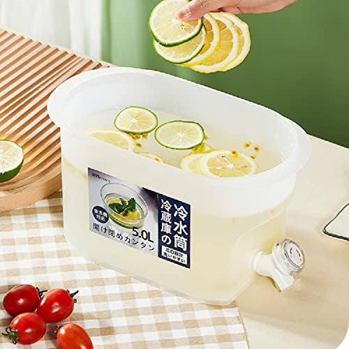 xd6ed4 Кана за студена вода с кранче в Хладилника Кран Голям Капацитет за съхранение на Плодов сок Опаковка с капак и