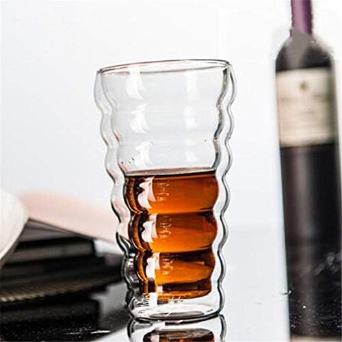 Чаши за пиене Комплект от 4 Стъклени чаши с двойни стени, Изолирани една Чаша За Уиски, Коктейли, Вино, Бира,