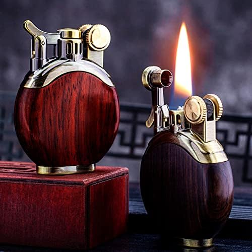Дървена Запалка GIXXXHLG, Ветрозащитная Множество Старинни Класически Запалка с Пламък, Уникални Подаръци за Рожден