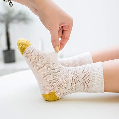 Чорапи Унисекс За малки Момичета И Момчета, Летни Чорапи за деца, Меки Памучни Чорапи от фина мрежа, 5 чифта,