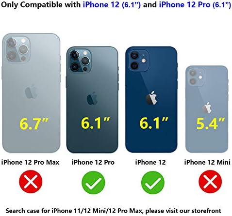 Калъф JAHOLAN с метален блясък, който е съвместим с iPhone 12 и iPhone 12 Pro, Мрамор Дизайн, Прозрачен устойчив