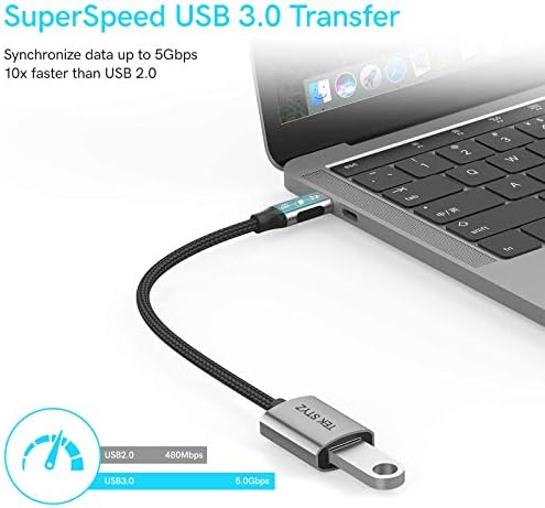 Адаптер Tek Styz USB-C USB 3.0 е обратно Съвместим с вашия LG 16T90P-K. Конвертор AAE7U1 OTG Type-C/PD за мъже