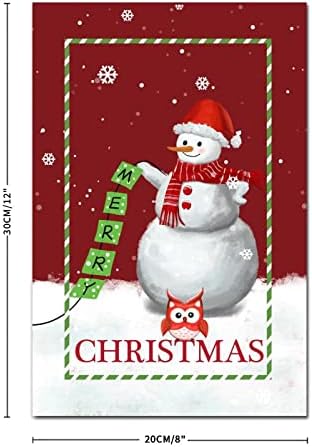 Коледна Дървена Табела Зимния, Снежен човек Птицата е Знак Весел Банер Снежинка Дървена Табела Селски Коледен Празничен