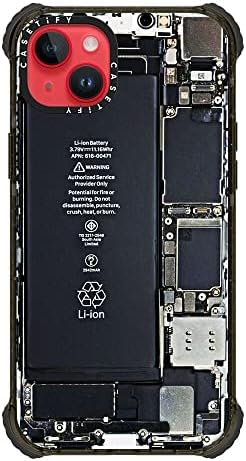 Калъф Casetify Ultra Impact за iPhone 14 Plus [5 пъти тествана на падане на военен образец / защита от падане от височина 11,5 метра] - Вътрешна информация - Лъскаво черен