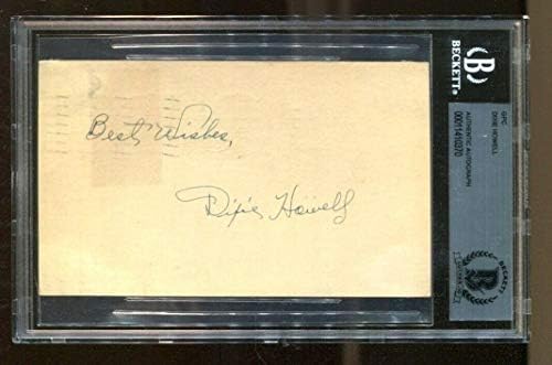 Дикси Хауел Подписа 1937 GPC 3x5 С автограф Alabama CFHOF D:1971 Beckett БЪЛГАР - MLB Издълбани Подпис