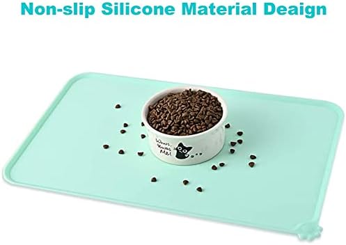 Силиконов подложка за чаши за кучета и котки, Водоустойчиви, устойчиви на хлъзгане силикон подложка за хранене на домашни
