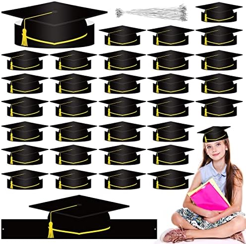 Мотото 48 бр., регулируеми хартиени деления crown, черна выпускная хартиена шапка, хартиени деления шапки, превръзка на главата за студенти