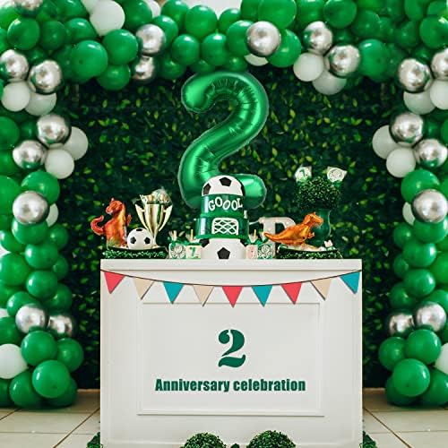 40 Инча Тъмно Зелено Номер 3 Динозавър Балон, Алуминиево Фолио Голям Брой Балон Зелен Балон Сладък Динозавър Балон