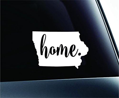 3 Начало На Щата Айова В Де Мойн Символ На Стикер Стикер На Прозореца На Колата На Камиона-Преносим Компютър (Бял)