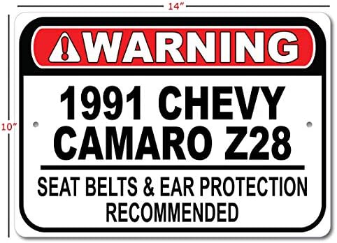 1991 91 Знак Препоръчва колан Chevy Camaro Z28 за бърза езда, Метален Знак на Гаража, монтиран на стената