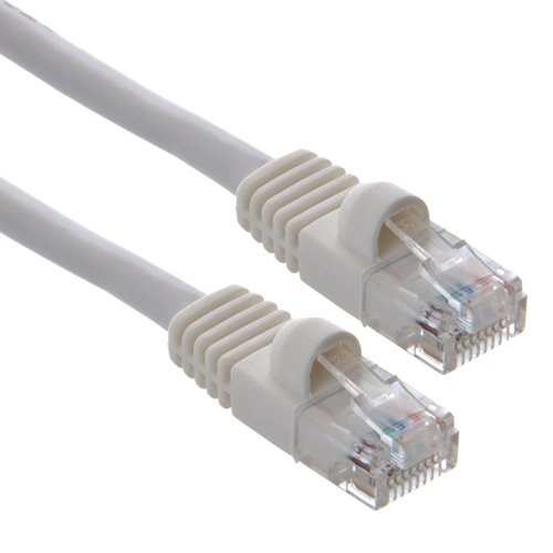 Мрежов кабел Cat5e RJ-45 Ethernet LAN Patch - 15 фута Бял цвят