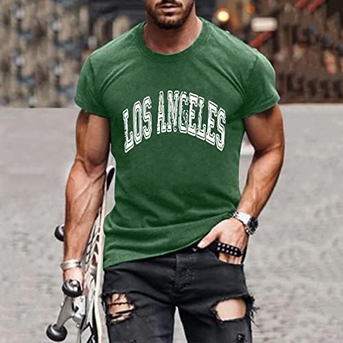 UBST Мъжки солдатские тениски с къс ръкав, 2022 Нови Летни тениски с писмото принтом Street Workout Muscle Slim Fit, спортни Тениски