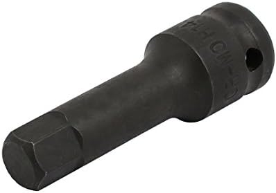 Aexit Ръчни Инструменти с Дължина 78 mm H14 с шестоъгълни глави 1/2-инчов Квадратен Адаптер за контакта Черен Модел: 43as126qo116