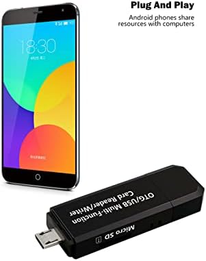Нов USB-устройство за четене на SD карти [1 пакет, черен] Устройство за четене на карти Micro SD четец на карти памет, Устройства