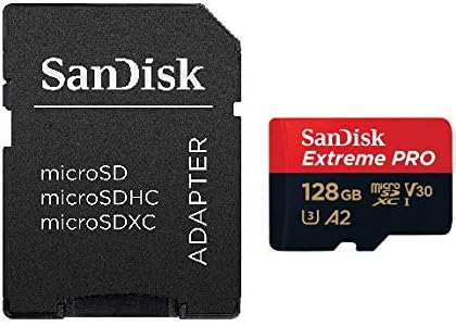 Карта памет SanDisk Micro SDXC Extreme Pro с капацитет от 128 GB (пет пакети) Работи с DJI Mavic 2, Pro, Zoom Air, Spark, Phantom 4 в комплект с видеодроном 4K UHD с (1) за Всички, с изключение на устройствот