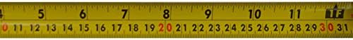 Johnson Level & Tool 1828-0010 Metric / - Инчов Сила на лентата е 3 м / 10 ', Черен / Жълт, 1 на Лента