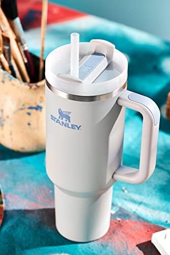 Чаша Stanley Quencher H2.0 FlowState с вакуумна изолация от неръждаема стомана с Капак и соломинкой за вода, чай