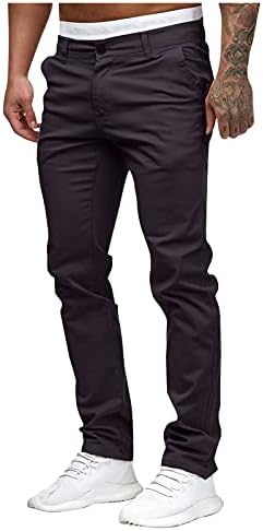 Мъжки модни ежедневни улични панталони с висока талия, плътно прилепнали обикновена спортни панталони пълна дължина