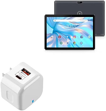 Зарядно устройство BoxWave, съвместим с таблетен VASOUN Android 11 VS-US-M30 (10 инча) - миникуб PD (20 W), стенно зарядно устройство