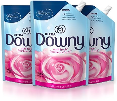Течност за омекотяване на тъкани Downy Ultra за пране на дрехи с аромат на априлската свежест, само 168 порции (опаковка от 3 броя)