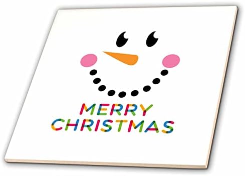 3. Начертайте усмихнато лице на снежен човек. Стилният цветен текст с Коледа - плочки (ct_353764_1)