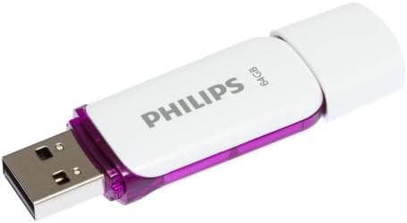 Флаш устройство PHILIPS Snow Edition USB 2.0 обем 64 GB - Бяло / Лилаво