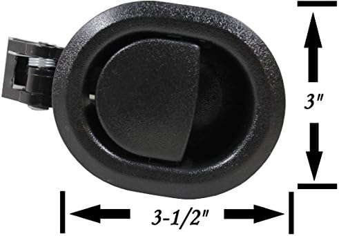 Надеждни резервни части за столове Дръжка Малка овална черна пластмасова прибиращ се дръжка за колички 3 3,5 Дръжка е подходяща само за кабели 3 мм и 6 мм (в стила на вр