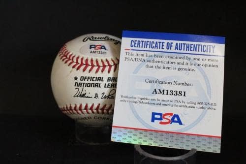 Ханк Аарон Подписа Бейзболен Автограф Auto PSA/DNA AM13381 - Бейзболни топки С Автографи