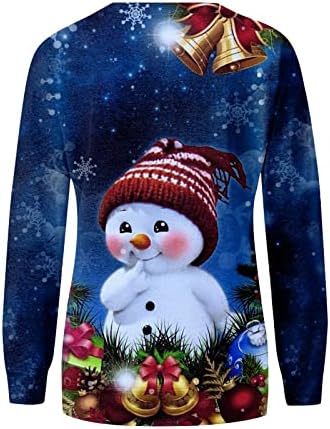 Дамски блузи Fandream, модна тениска с Кръгло деколте, весела Коледа, без качулка, пуловери, жилетки за жени