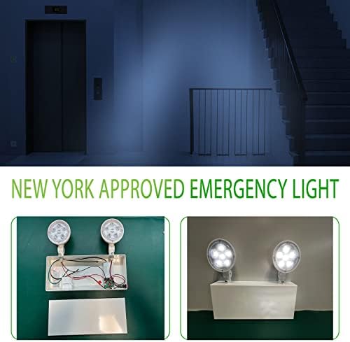 Сертифицирано Garrini New York Led аварийно осветление, подходящо за мокри помещения, Двойни Въртящи се лампи, Монтиране на стена ню йорк-100