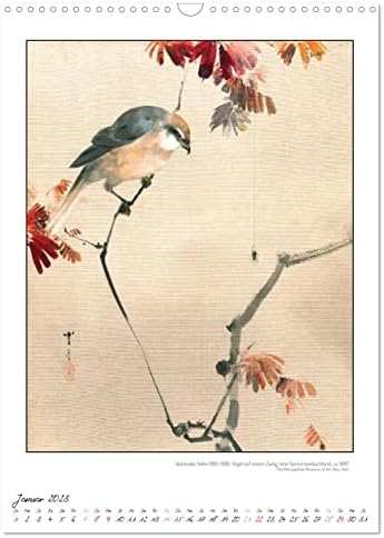 Уатанабе Seitei - Japanische Tuschmalerei (Wandkalender 2023 DIN A3 hoch), Calvendo monthly calendar