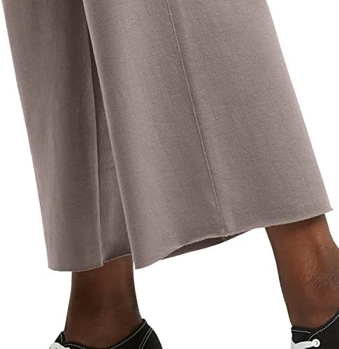 Дамски Скъсяване на панталони Hanes Originals с широки Штанинами, Леки френски Хавлиени Панталони в стил Ретро, 25 инча