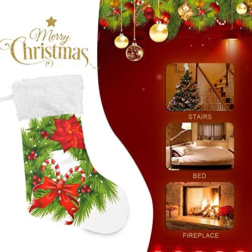Коледни Чорапи ALAZA, Коледен Венец, Класически Персонални Декорации за Отглеждане в Голям размер за Семейна Празничния сезон, декорация за Партита, 1 опаковка, 17,72