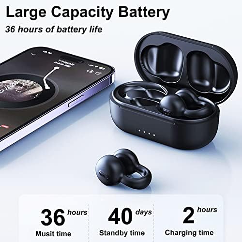 Безжични Слушалки Houlyn със скоба за ухото с костна проводимост, Отворени Слушалки Bluetooth 5.3 за Android, iPhone, Водоустойчив
