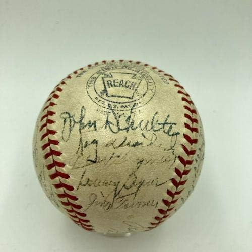 1943 Отбор на Шампионите от Световна серия Ню Йорк Янкис по бейзбол с автограф от JSA COA РЕДКИ Бейзболни топки С автографи