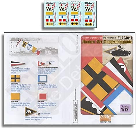 Ешелон FL724011 1/72 на Втората Световна Война Сигнален Флаг Резервоар от Германската Армия и Вимпел Пластмасов Модел Стикер