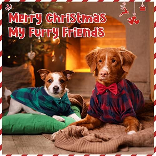 Коледно Облекло За домашни любимци, Риза за кучета, 2 броя, Тениски за кучета в клетка от Бъфало, Фланелевая Риза, Сладък Пуловер