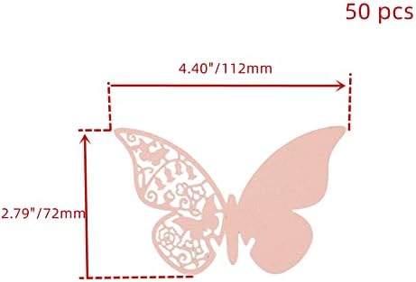 WDONAY 3D Пеперуда Вино Чаша Картички Мястото на Сватбата Картичка Перламутровая Хартия Таблицата Картички С Номера