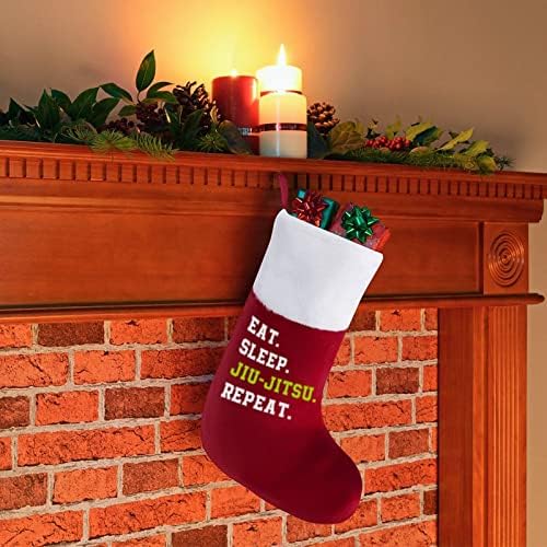 Има Спи Джиу-Джицу Повтори Червени Коледни Празници Чорапи Дом Декорации за Коледната Елха Камина Окачени Чорапи
