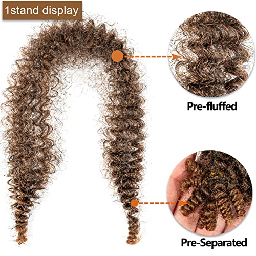 Пружинистые коса в стил Афро, 9 бр., предварително разделени на косата в стил Еластични Обрат За проблемни