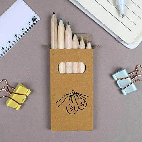 Моливи Azeeda 6 x Боксови ръкавици Къса 85 мм /Комплект цветни Моливи (PE00046878)